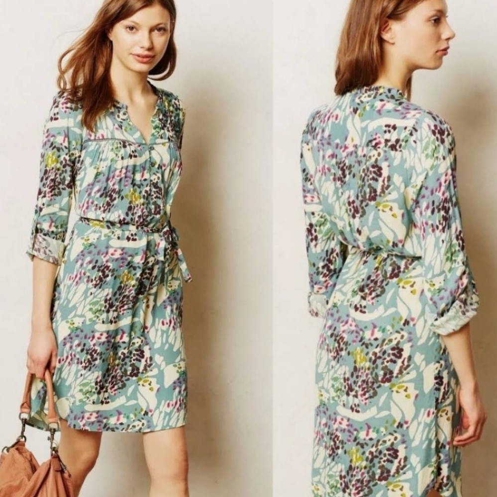 Dolan left coast roll tab floral dress z xs